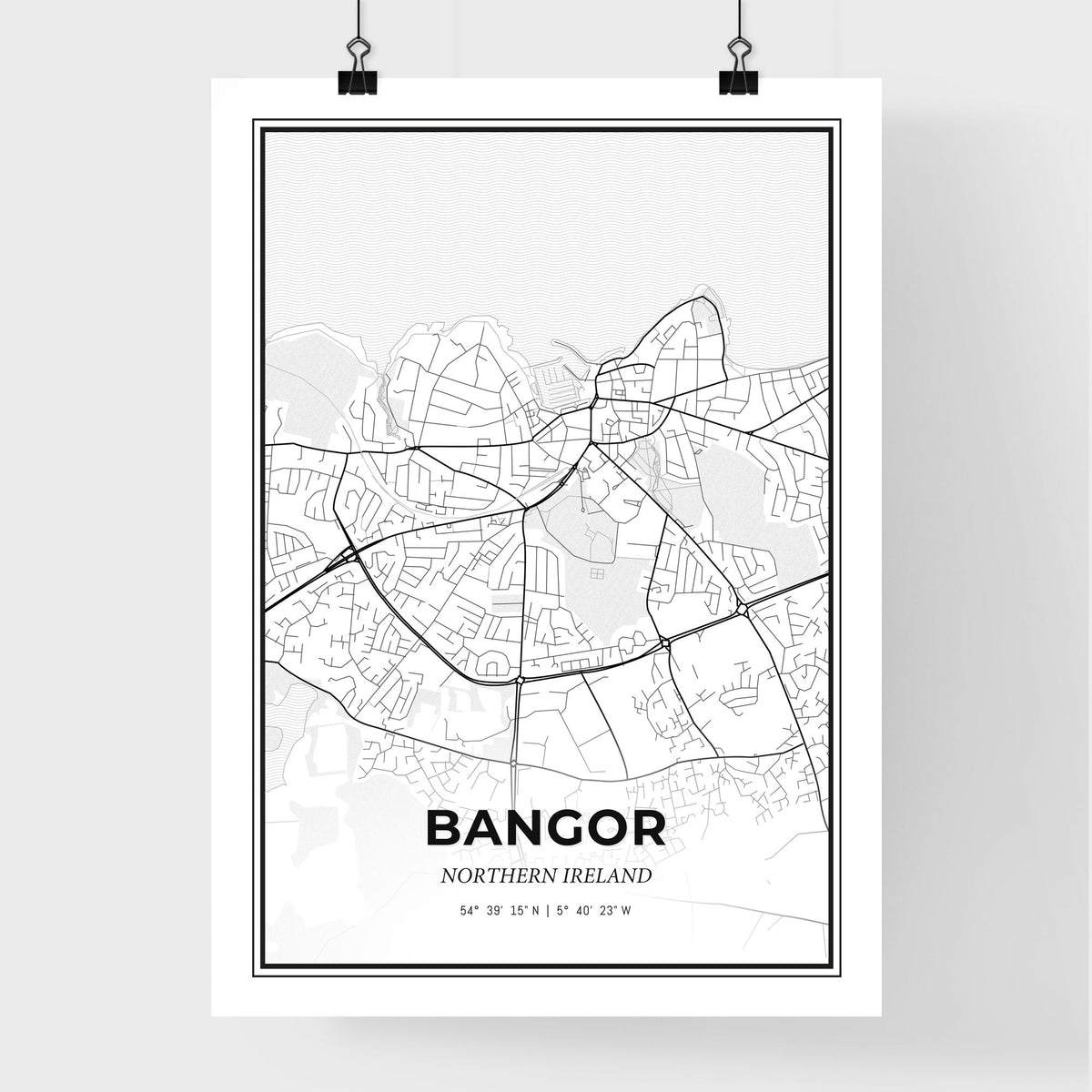 Bangor Northern Ireland - Premium City Map Poster