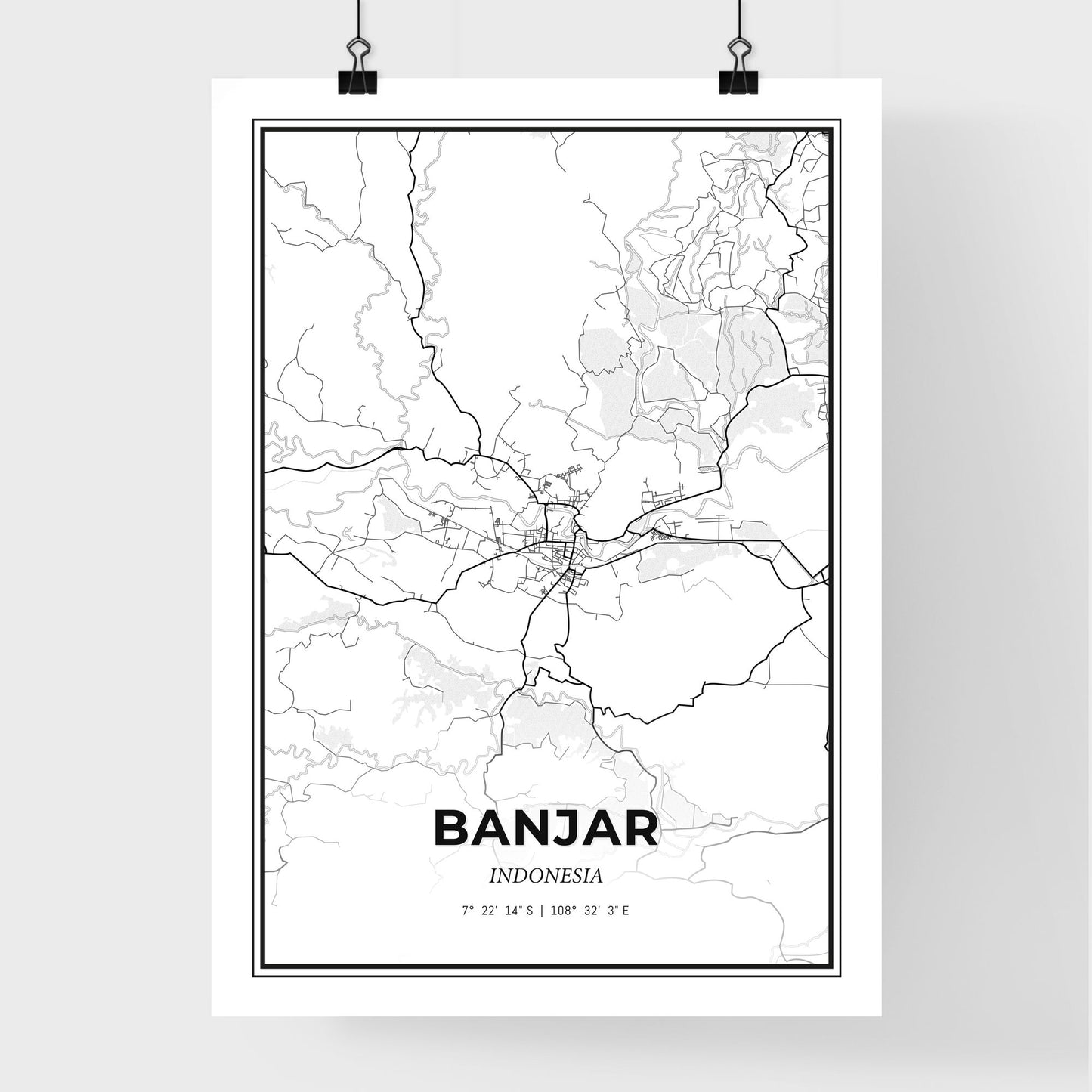 Banjar Indonesia - Premium City Map Poster