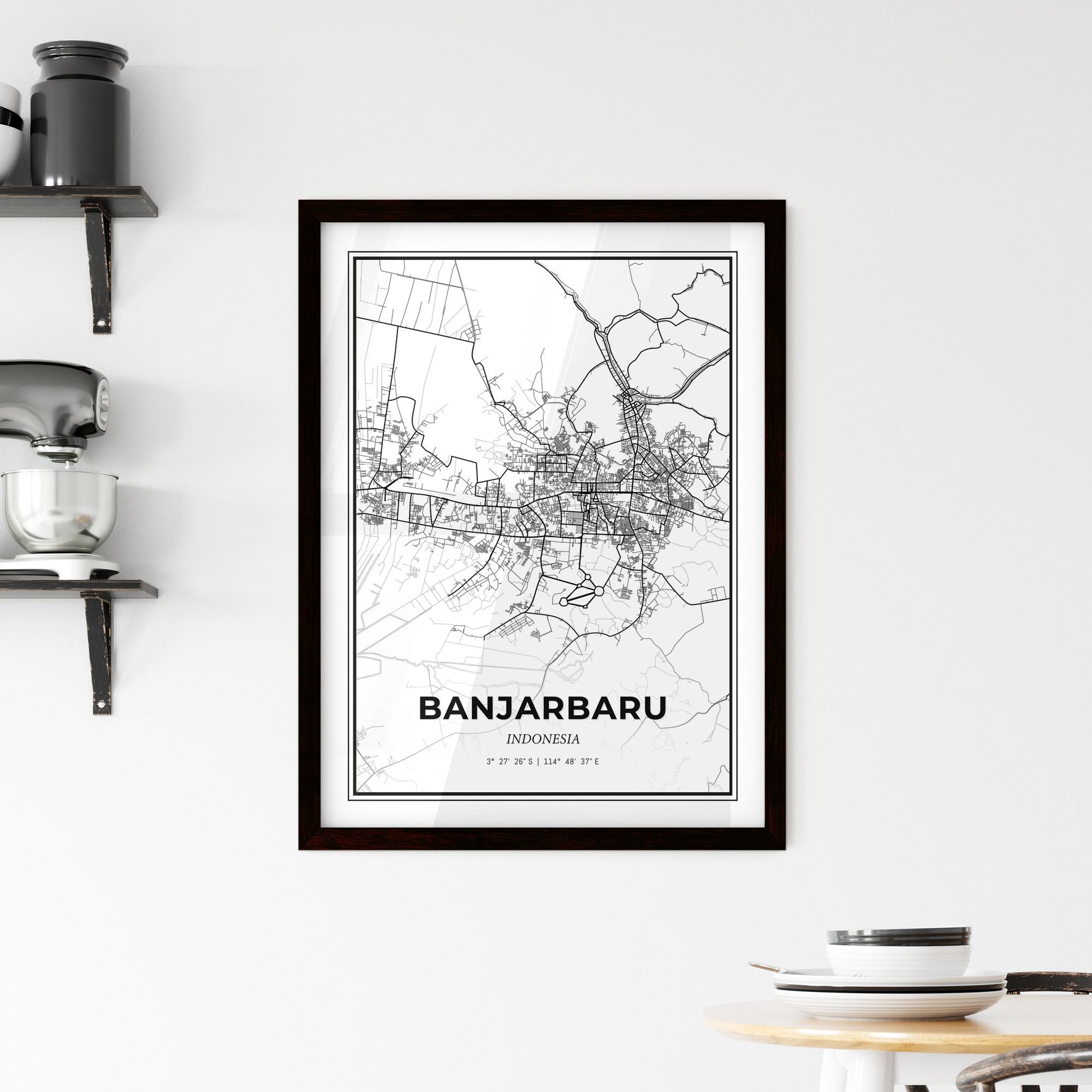 Banjarbaru Indonesia - Minimal City Map