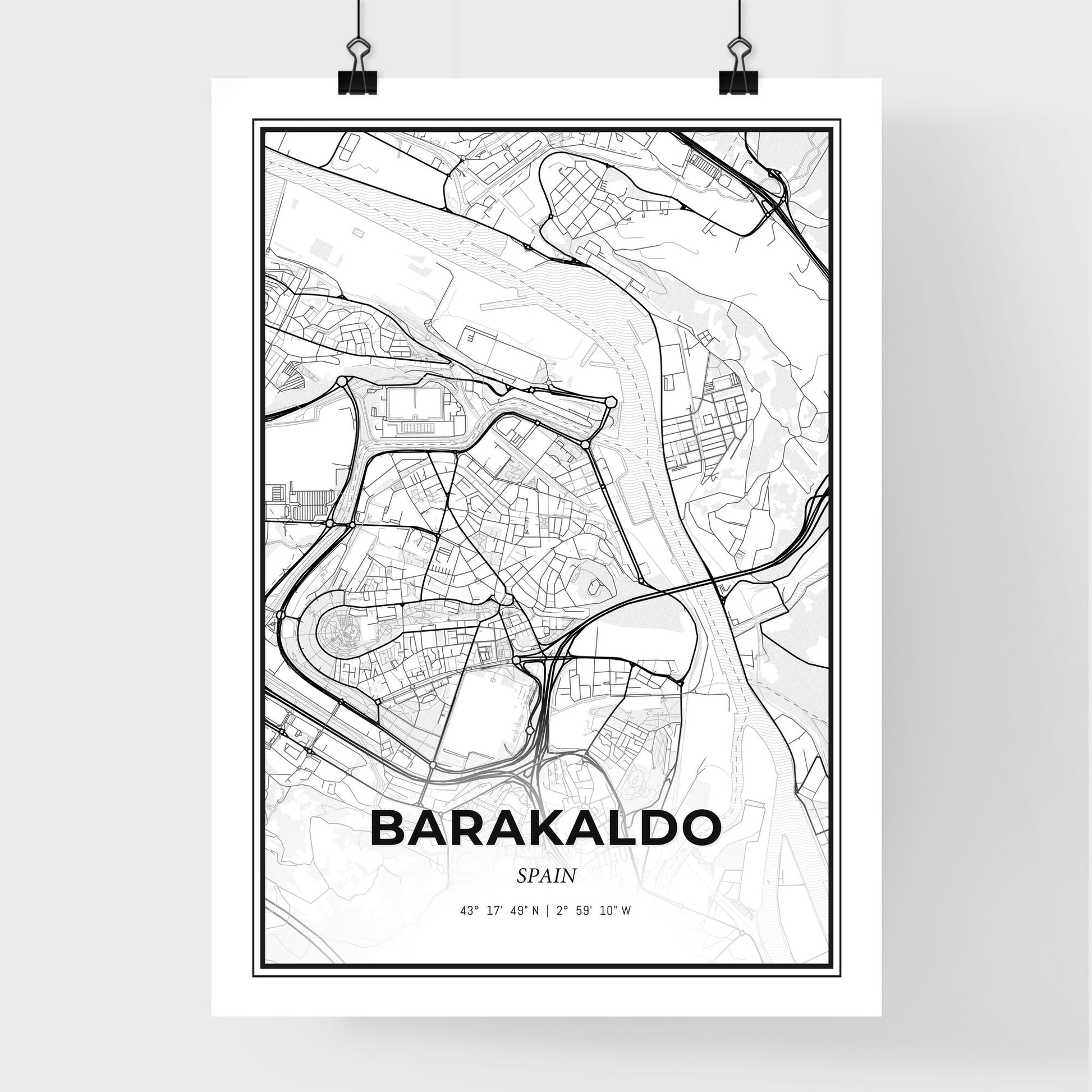 Barakaldo Spain - Premium City Map Poster