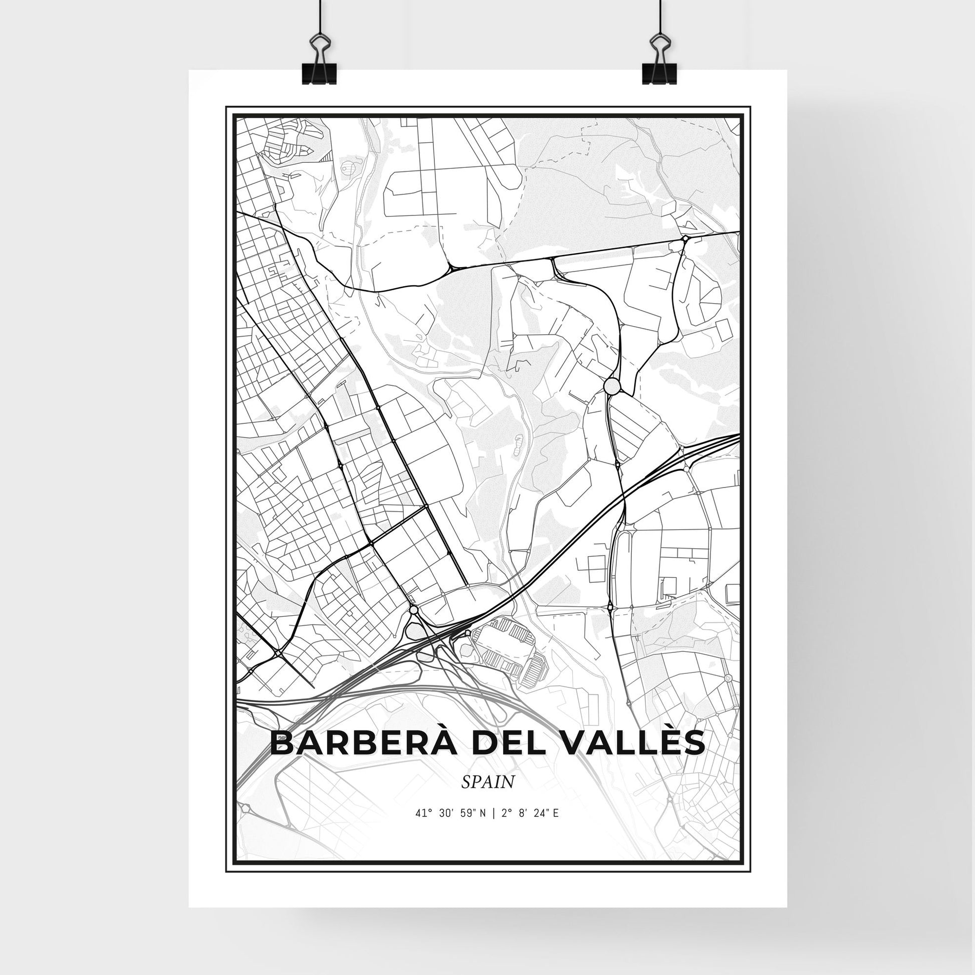 Barberà del Vallès Spain - Premium City Map Poster