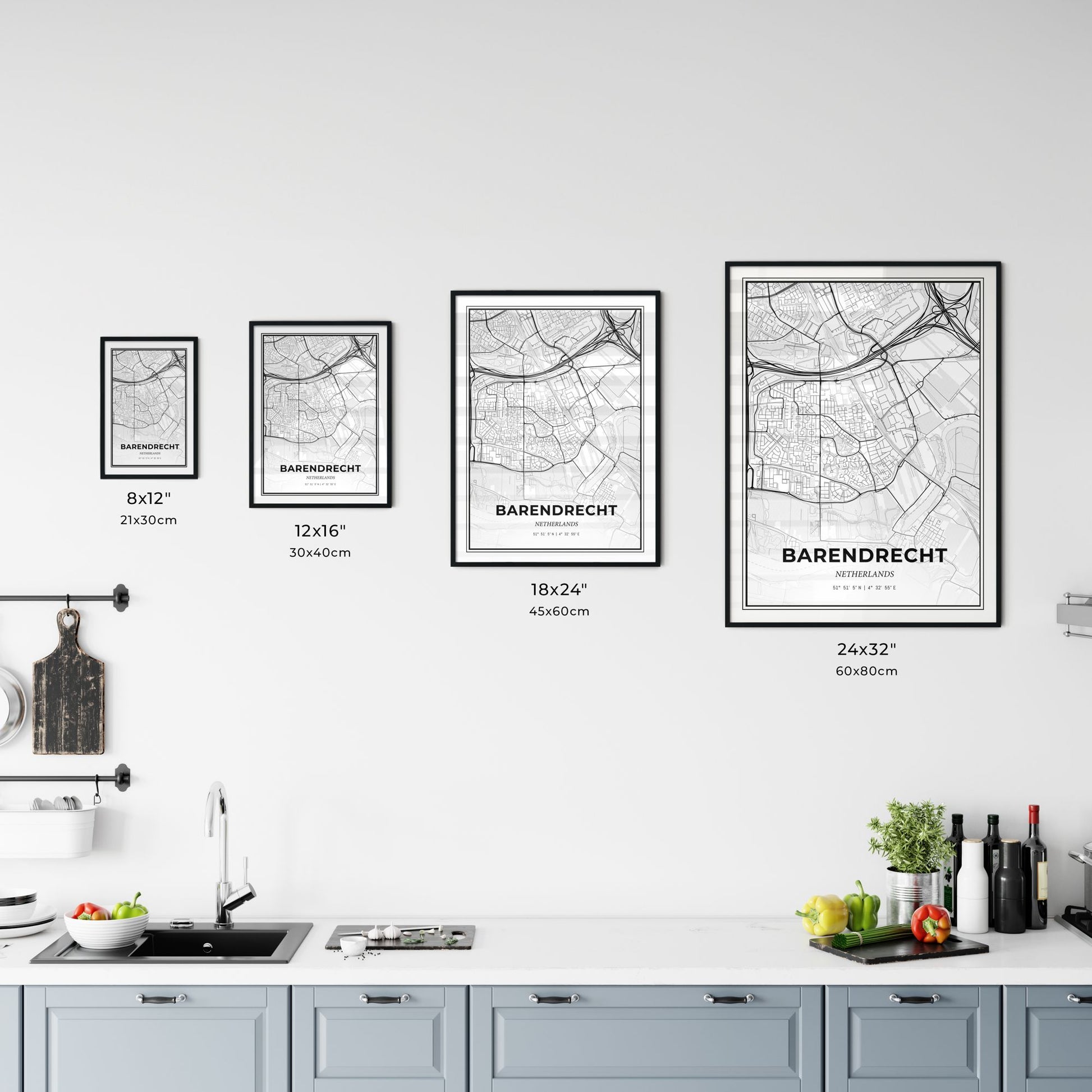  Barendrecht Netherlands - Customizable Modern City Map