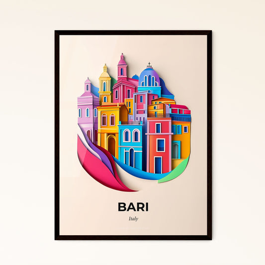 Vivid Bari, Italy - a colorful city with a rainbow colored building