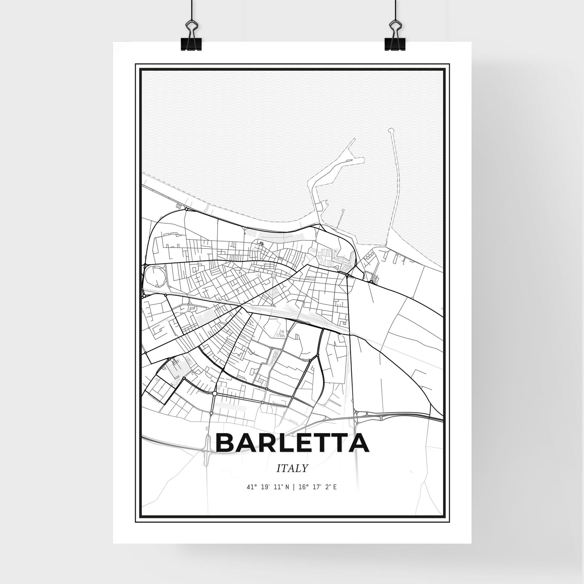 Barletta Italy - Premium City Map Poster