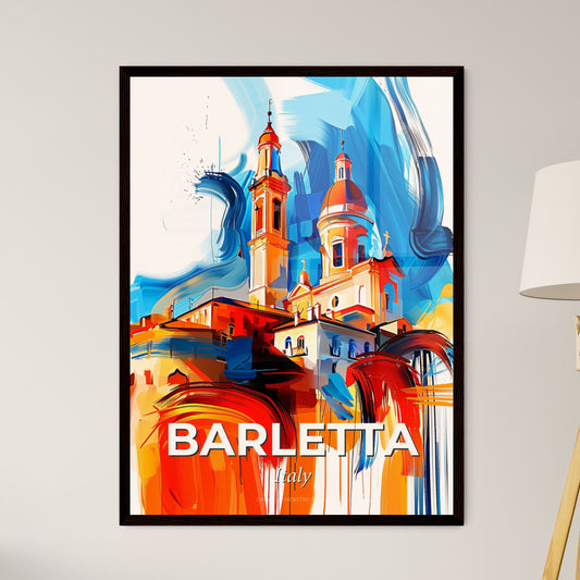 Vibrant Barletta, Italy - A Painting Of A Building With Towers