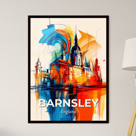 Vibrant Barnsley, England - A Colorful Painting Of A Building