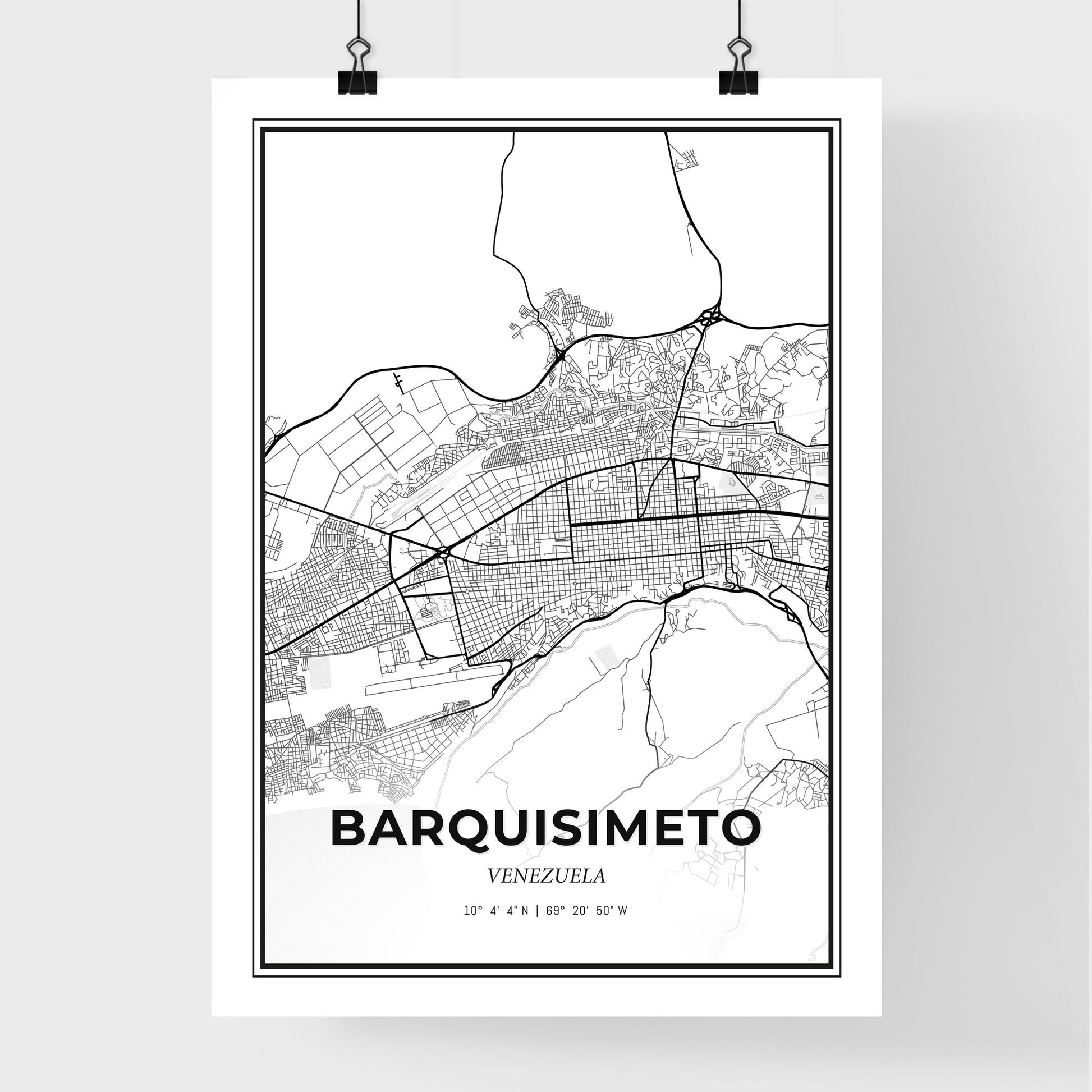 Barquisimeto Venezuela - Premium City Map Poster