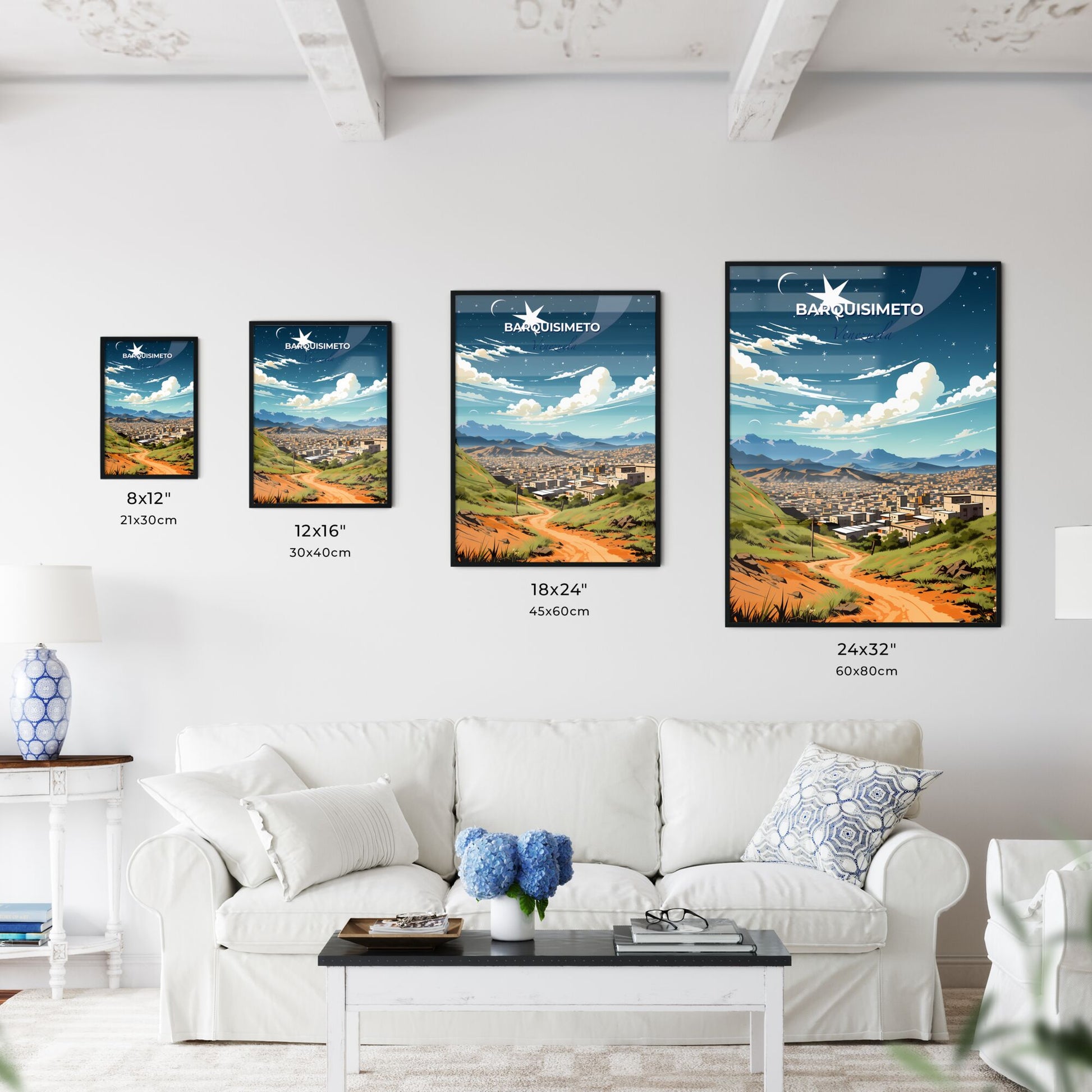 Colorful Skyline Barquisimeto Venezuela Cityscape Painting Art Print Default Title