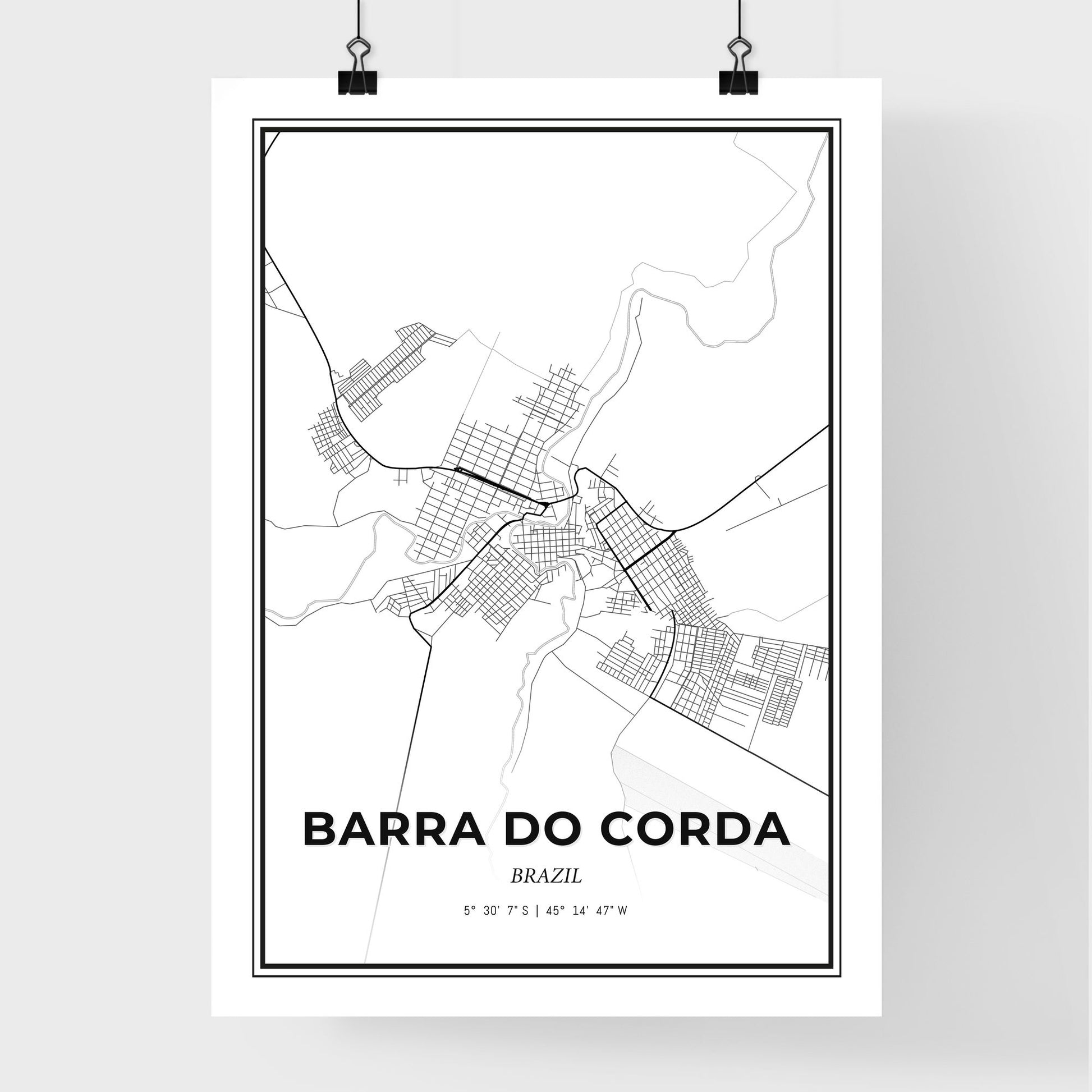 Barra do Corda Brazil - Premium City Map Poster