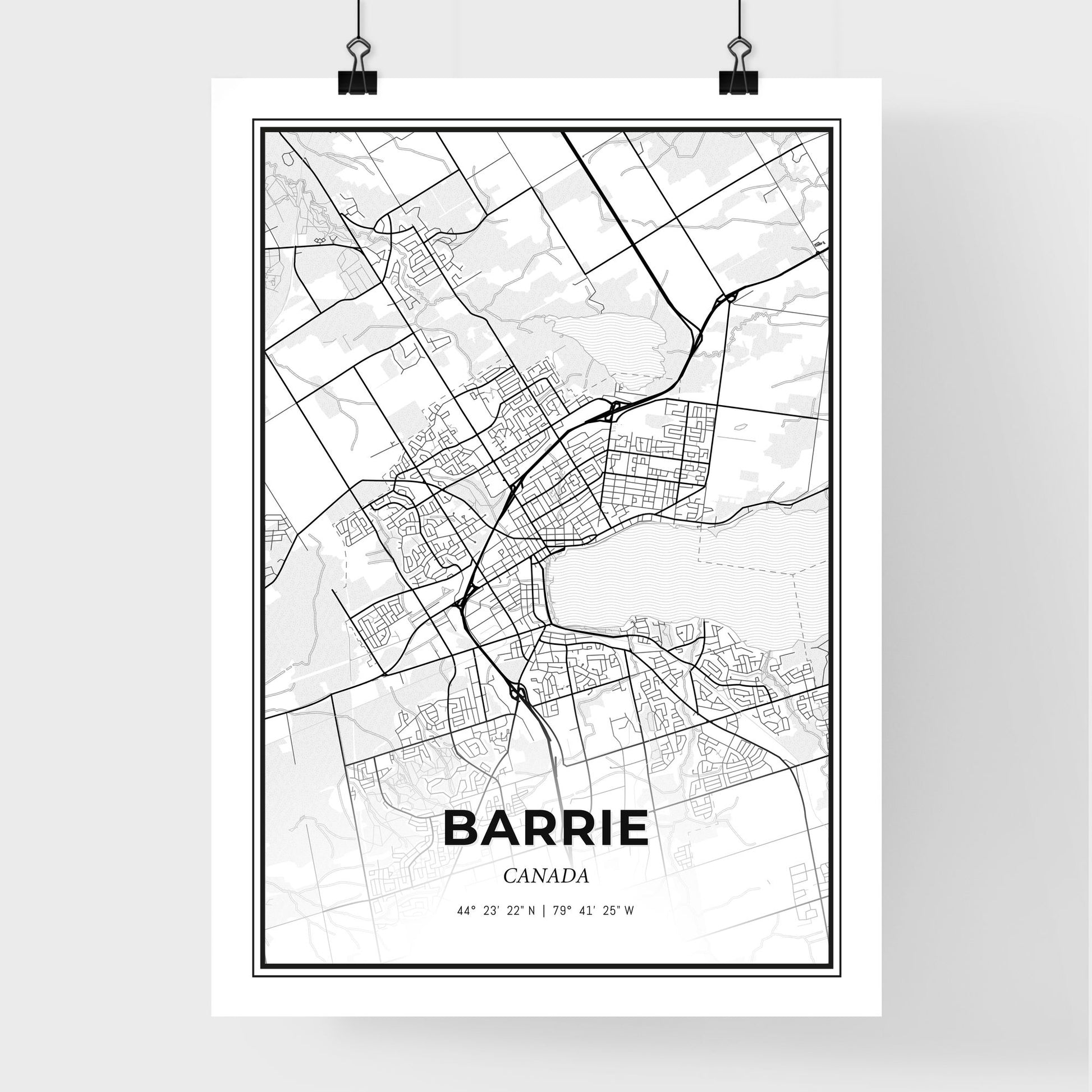 Barrie Canada - Premium City Map Poster