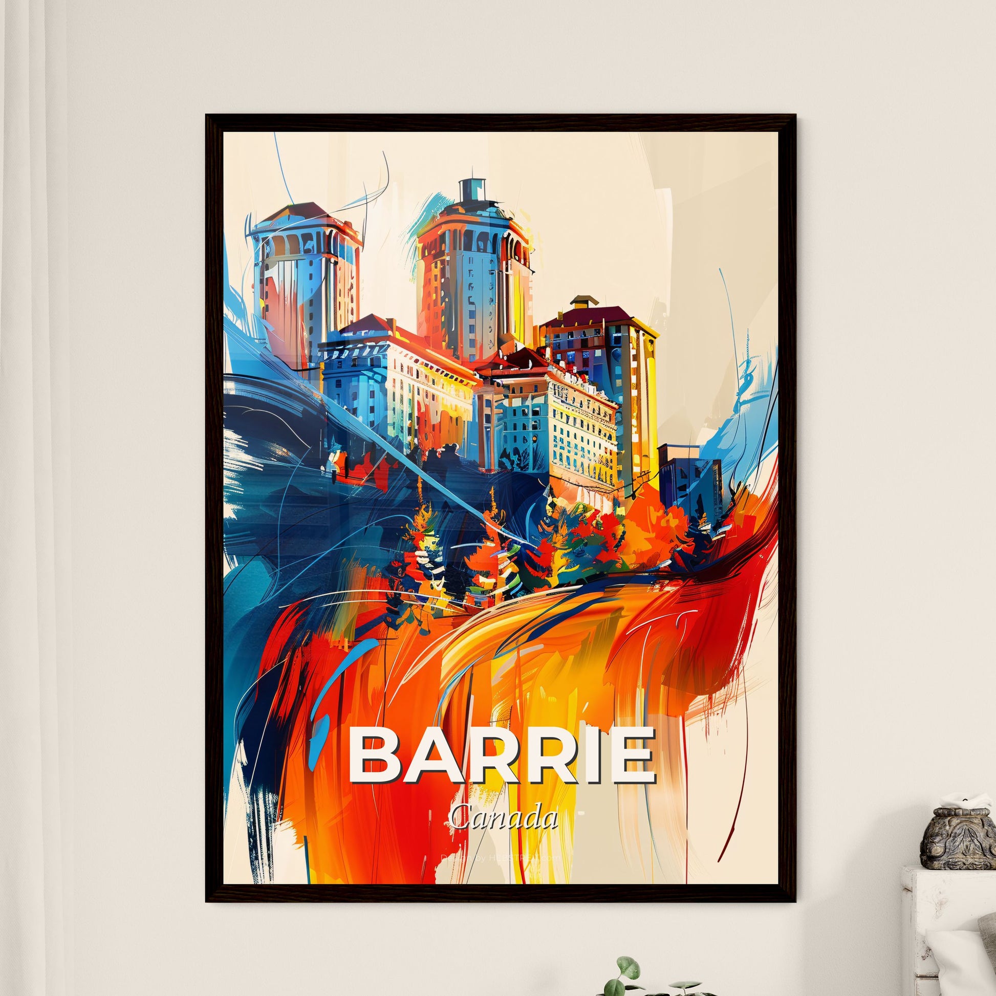 Vibrant Barrie, Canada - A Painting Of A City