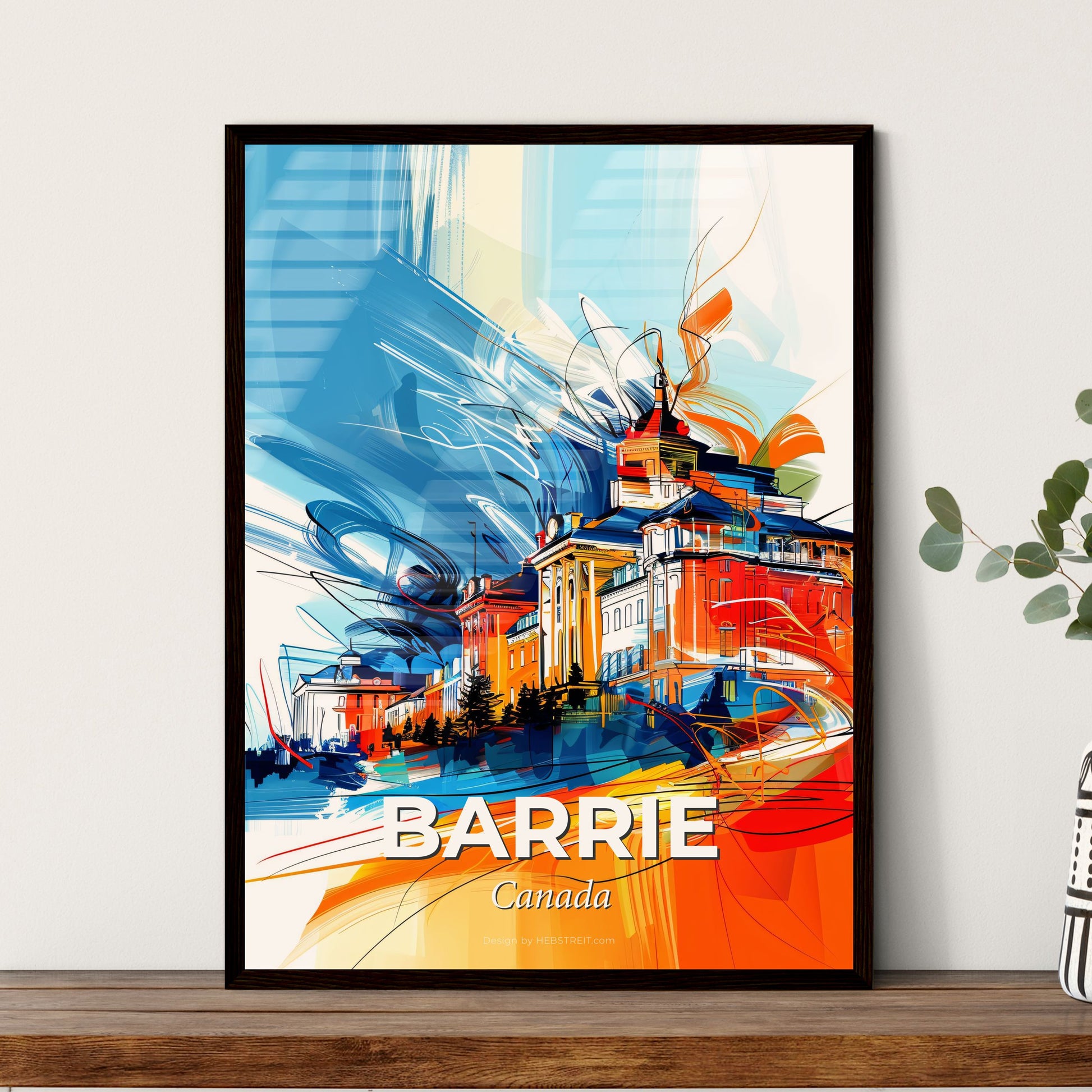 Vibrant Barrie, Canada - A Painting Of A Building