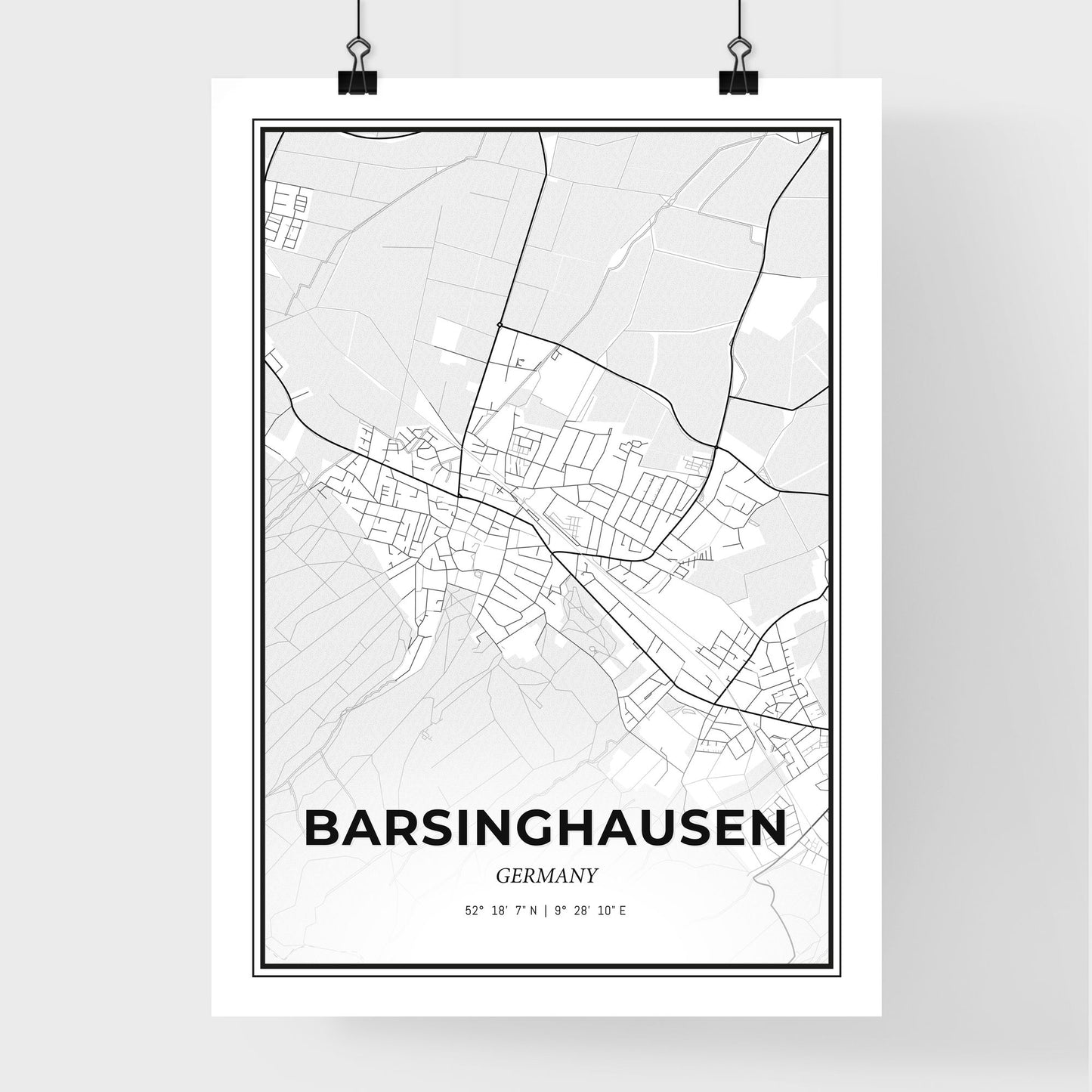 Barsinghausen Germany - Premium City Map Poster