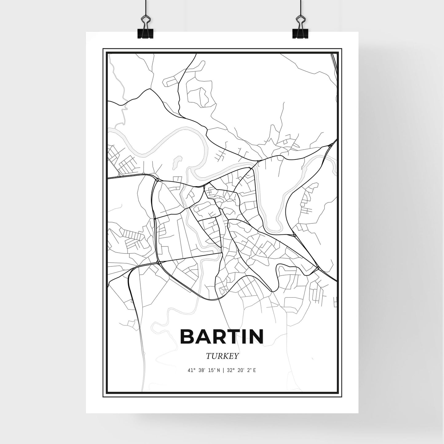 Bartın Turkey - Premium City Map Poster