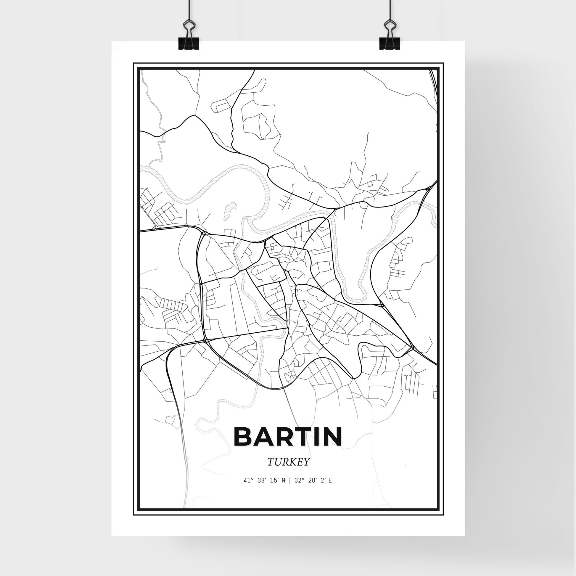 Bartın Turkey - Premium City Map Poster