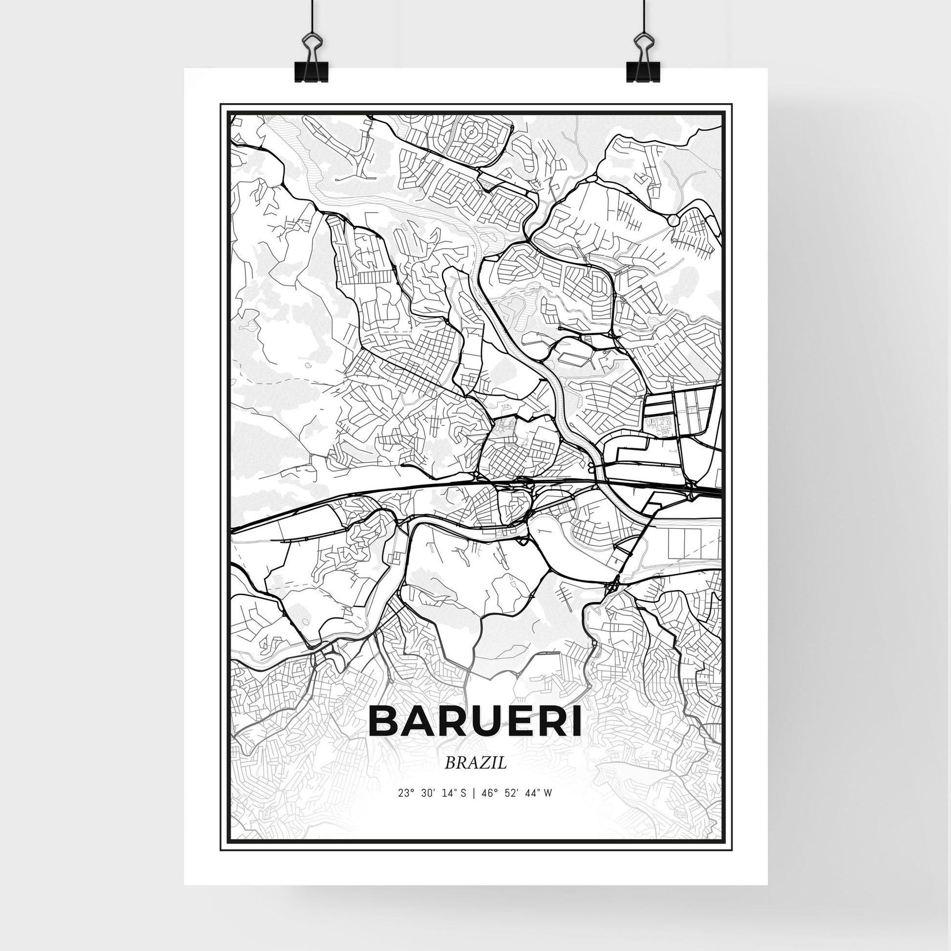 Barueri Brazil - Premium City Map Poster