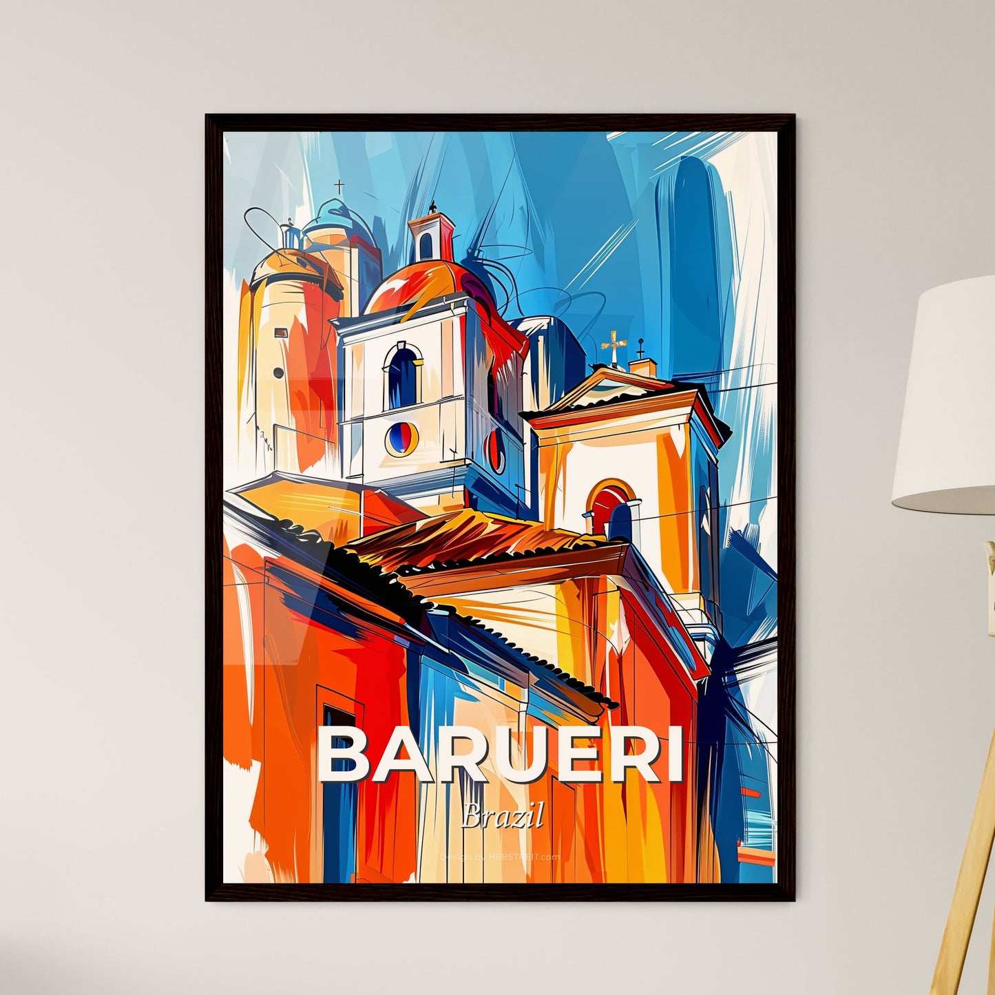 Vibrant Barueri, Brazil - A Painting Of A Building