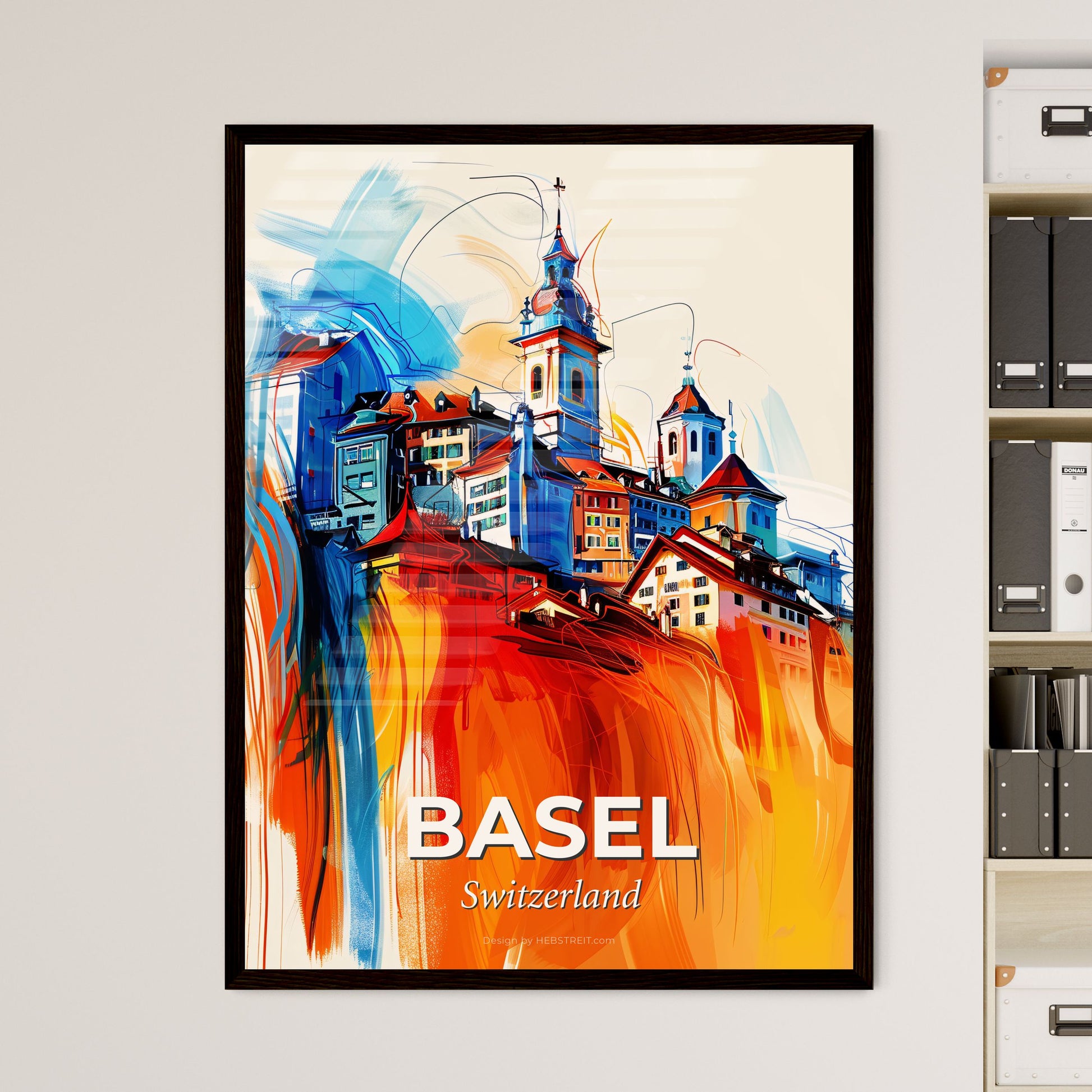 Vibrant Basel, Switzerland - A Painting Of A City