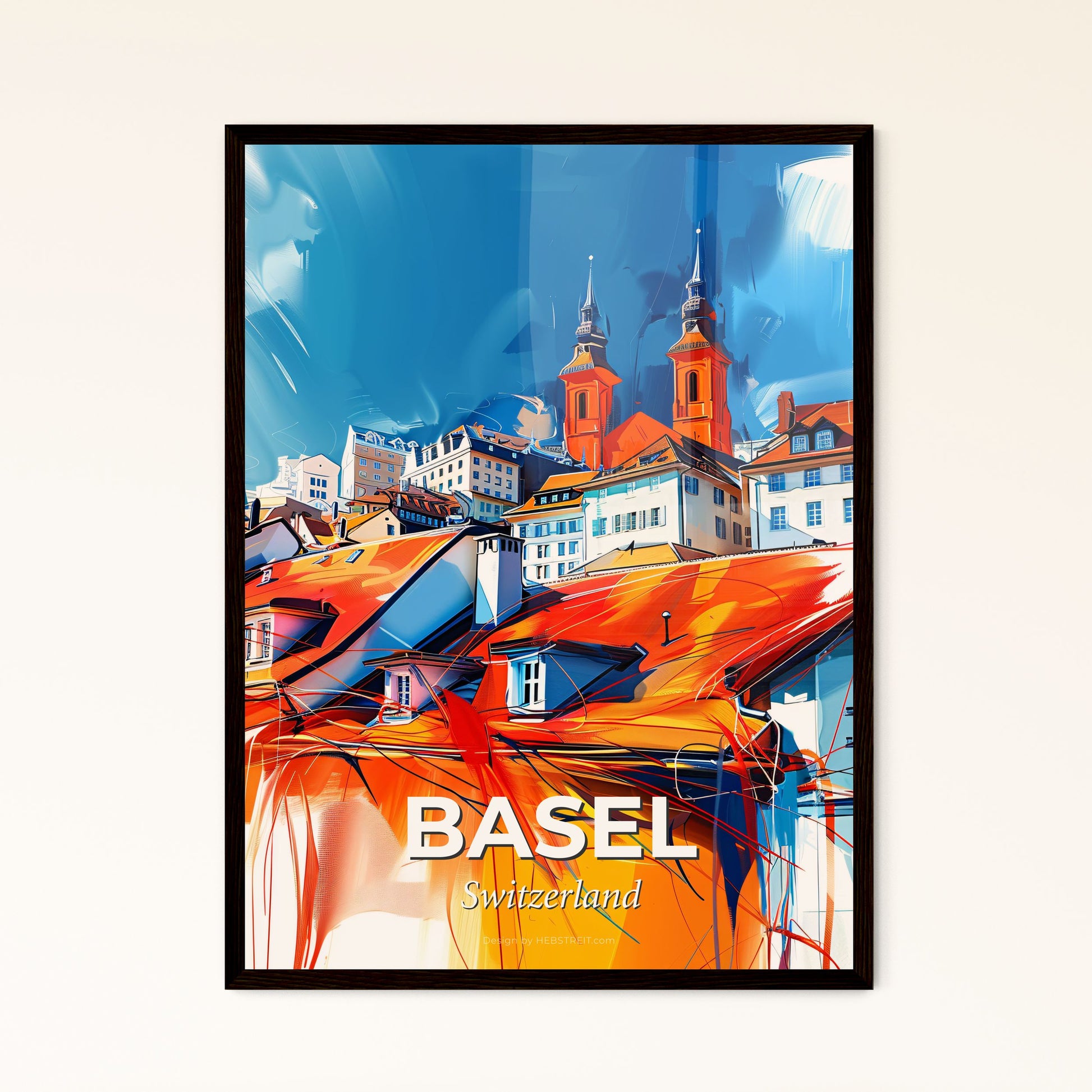 Vibrant Basel, Switzerland - A Group Of Buildings With Towers