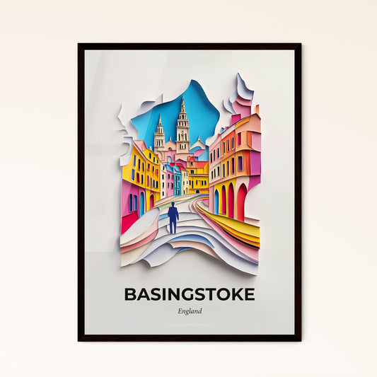 Vivid Basingstoke, England - a paper cut of a man walking down a street