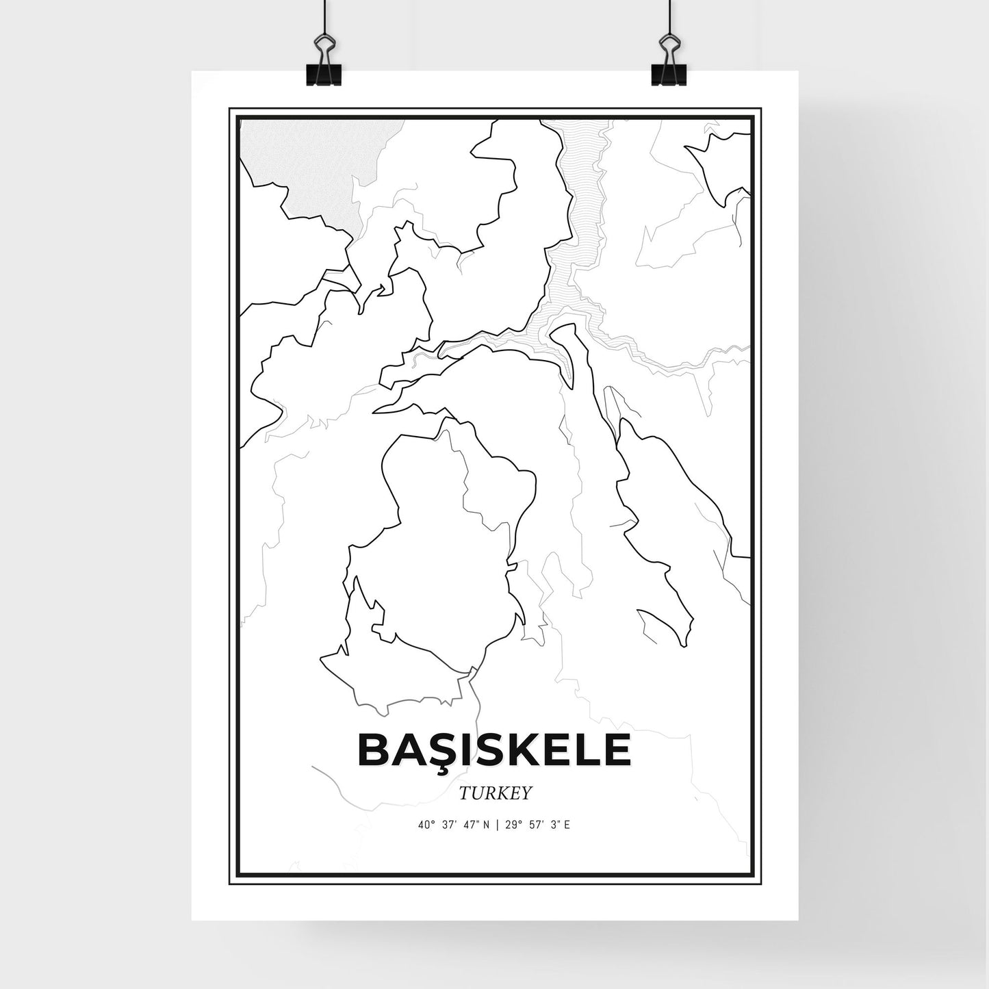 Başiskele Turkey - Premium City Map Poster