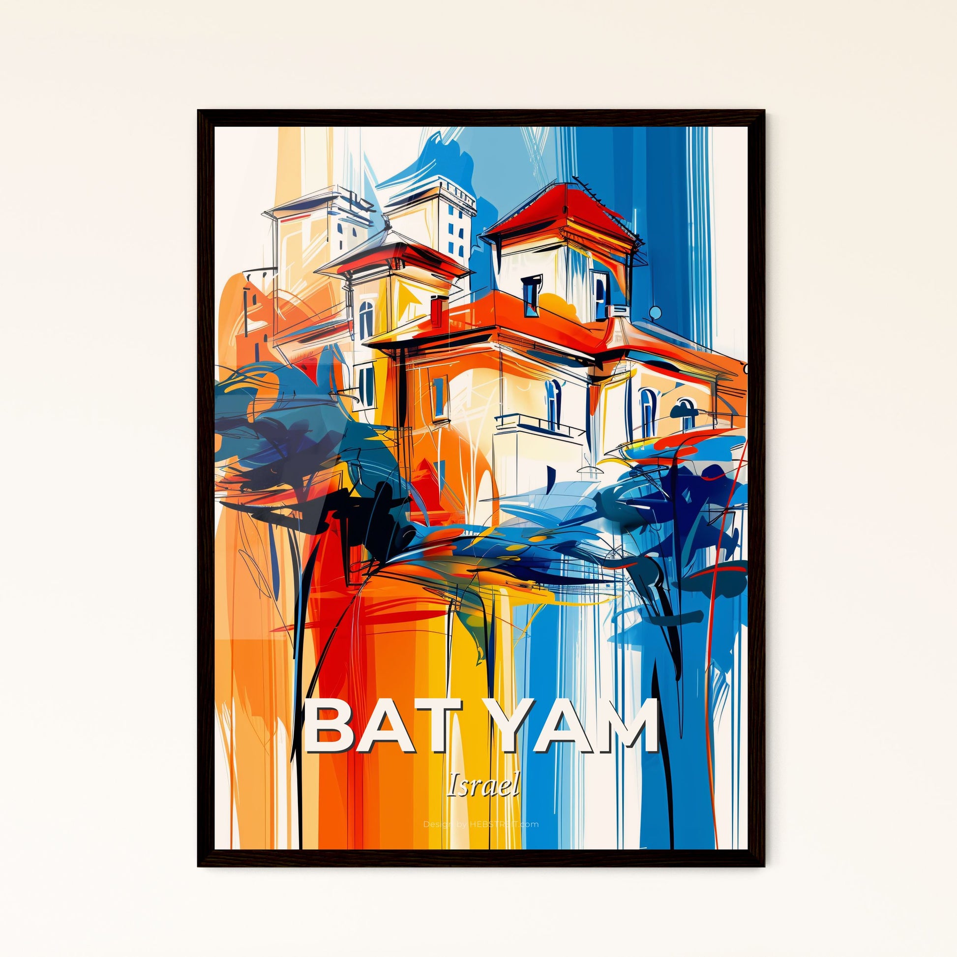 Vibrant Bat Yam, Israel - A Painting Of A House