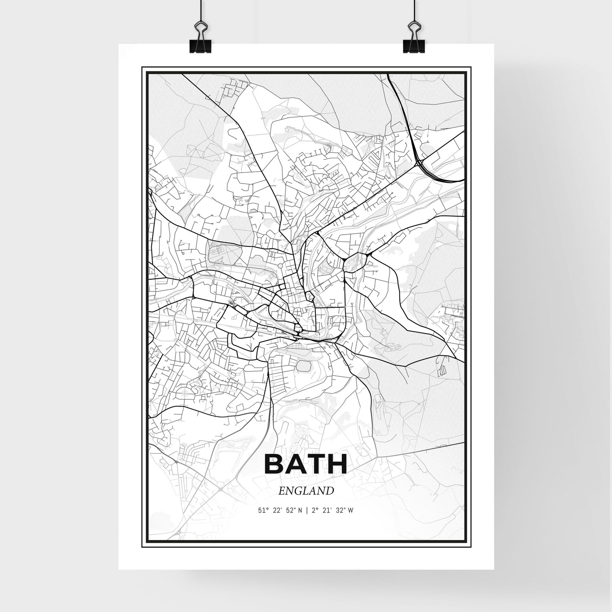 Bath England - Premium City Map Poster