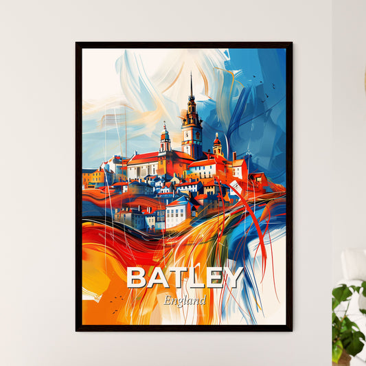 Vibrant Batley, England - A Painting Of A City