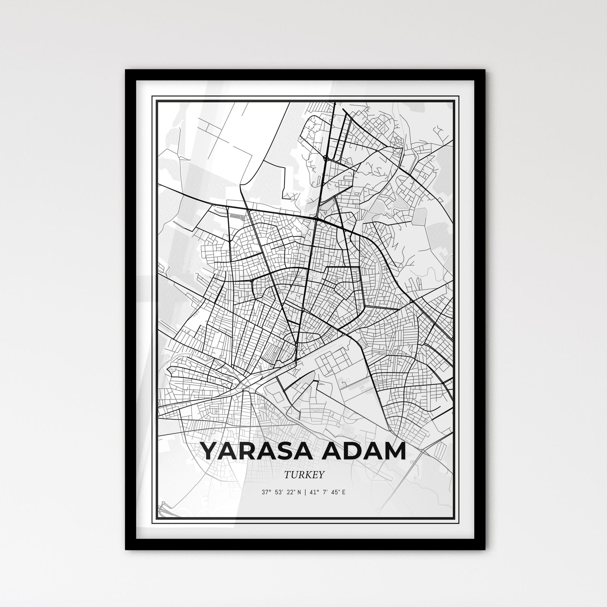 Batman Turkey - Scandinavian Style City Map for Modern Home Decor