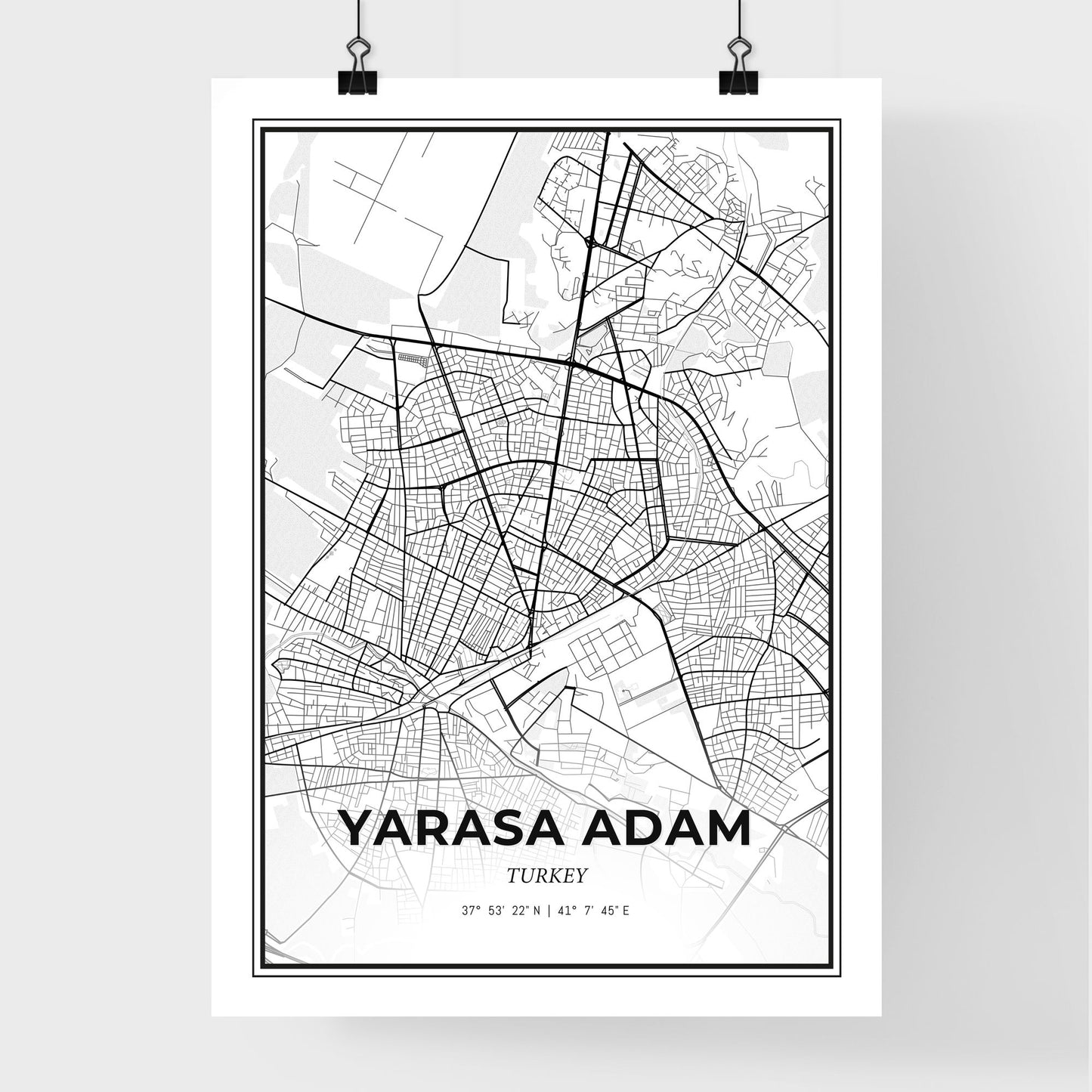 Batman Turkey - Premium City Map Poster