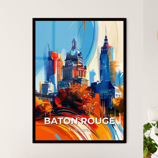 Vibrant Baton Rouge, Louisiana - A Painting Of A City