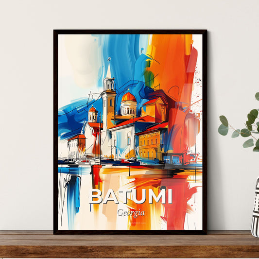 Vibrant Batumi, Georgia - A Painting Of A Building