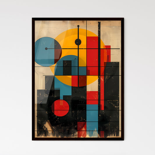 Abstract Geometric Shapes Art Print - Framed Art Print