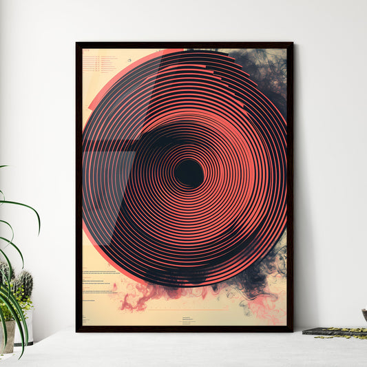 Abstract spiral data visualization animation - Framed Art Print
