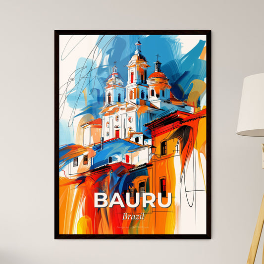 Vibrant Bauru, Brazil - A Painting Of A Building