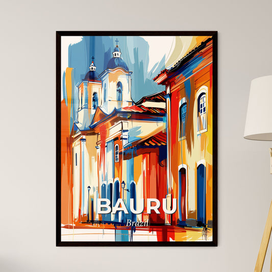 Vibrant Bauru, Brazil - A Painting Of A Building