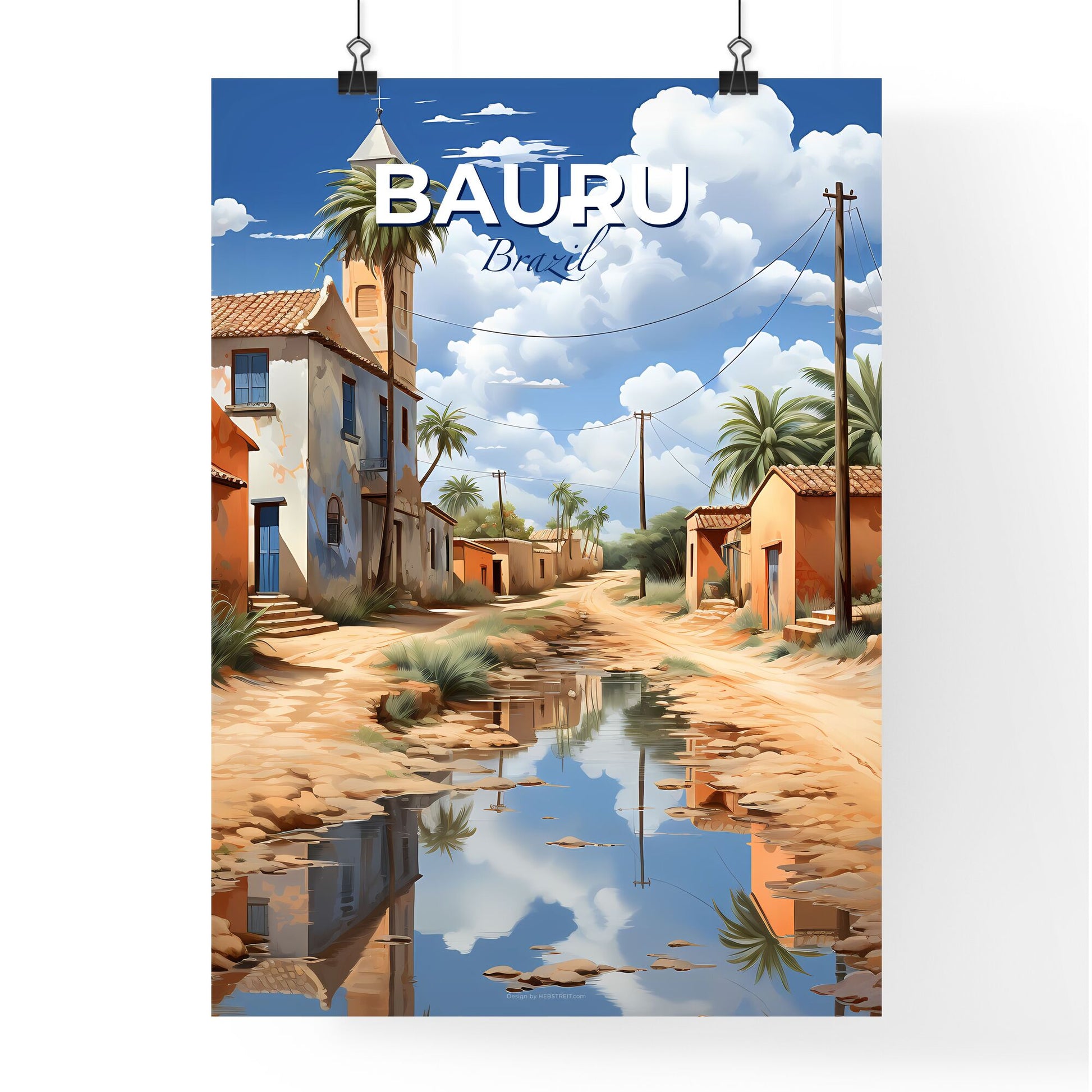 Bauru Cityscape - Vibrant Painting Art Water Brazil Default Title