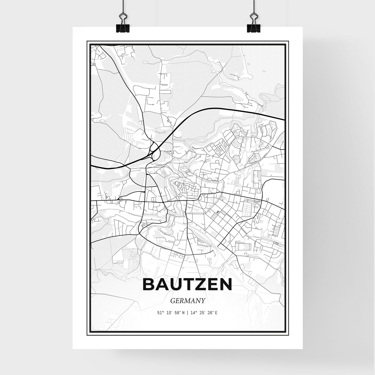 Bautzen Germany - Premium City Map Poster