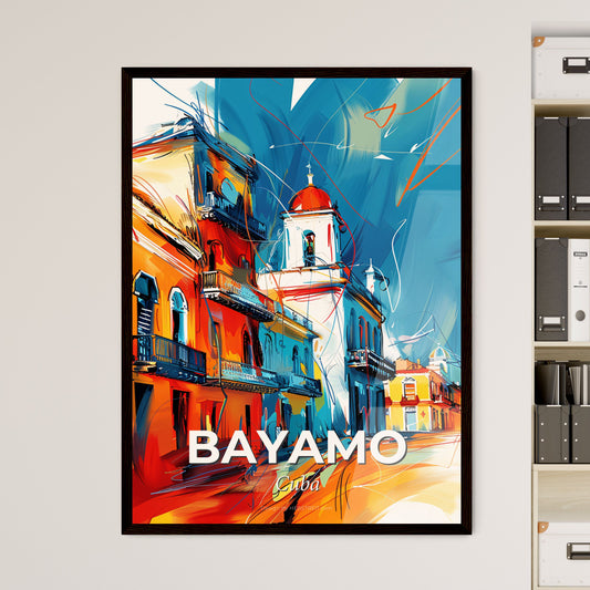 Vibrant Bayamo, Cuba - A Colorful Painting Of Buildings