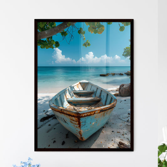 Colorful Mozambican Boat Painting on Tropica - Framed Art Print