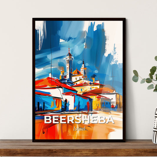 Vibrant Beersheba, Israel - A Painting Of A Town