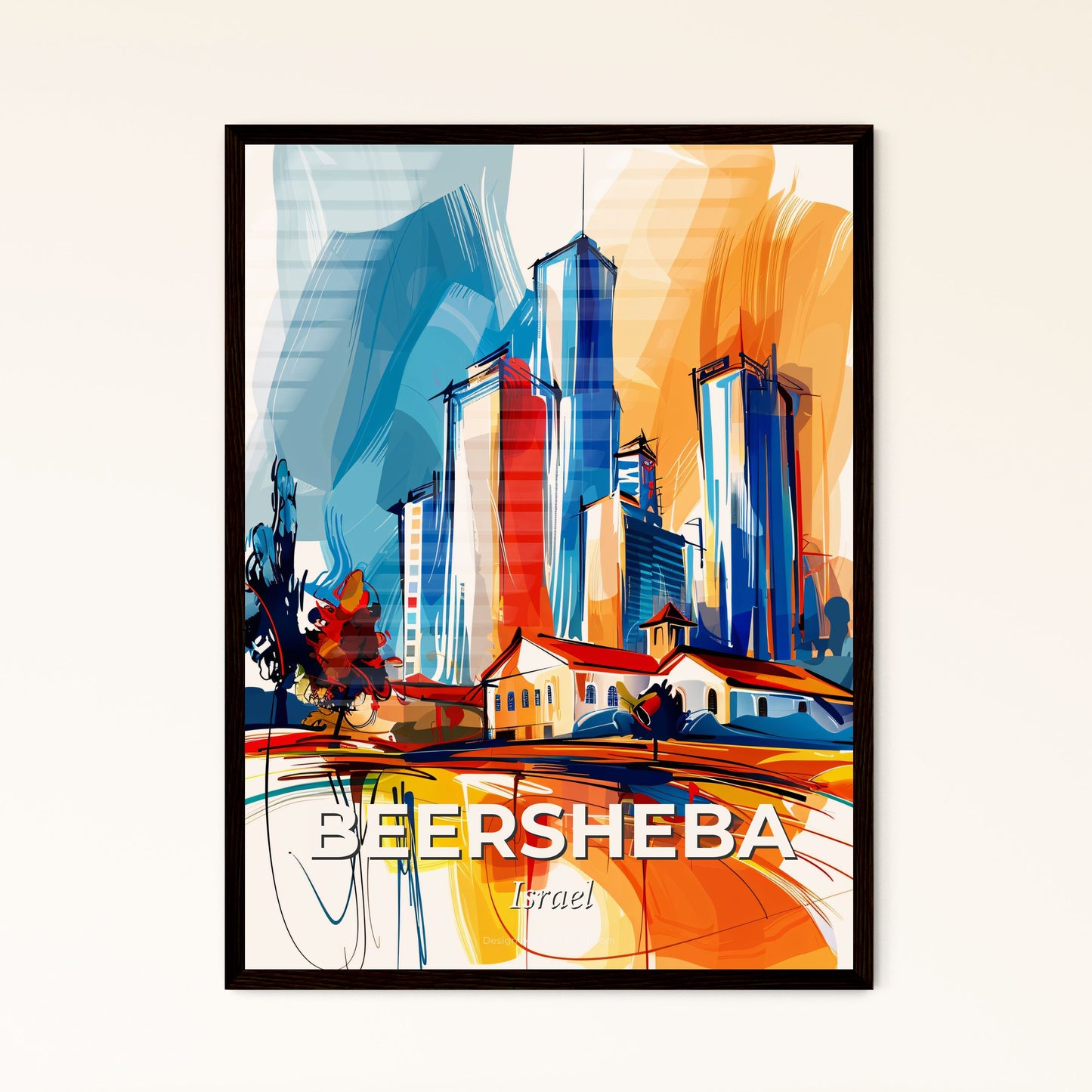 Vibrant Beersheba, Israel - A Painting Of A City