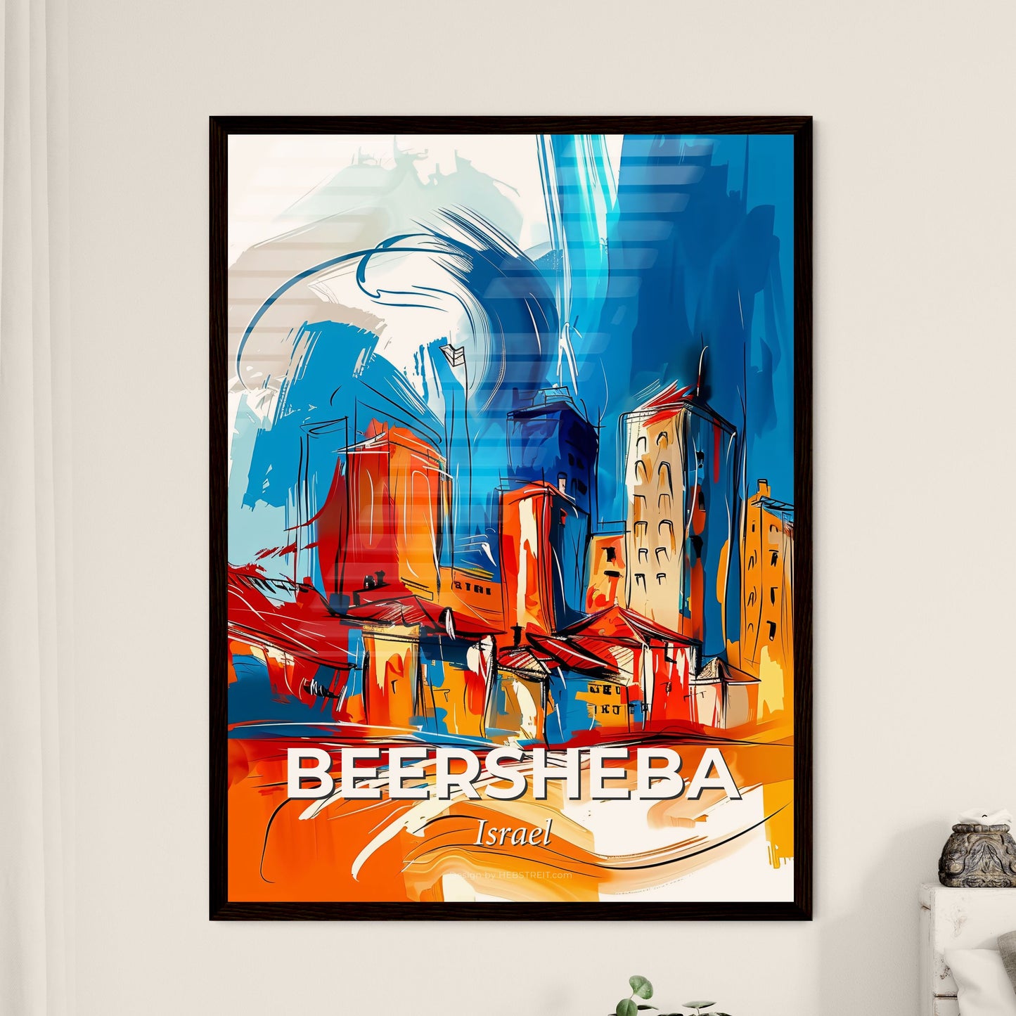 Vibrant Beersheba, Israel - A Painting Of A City