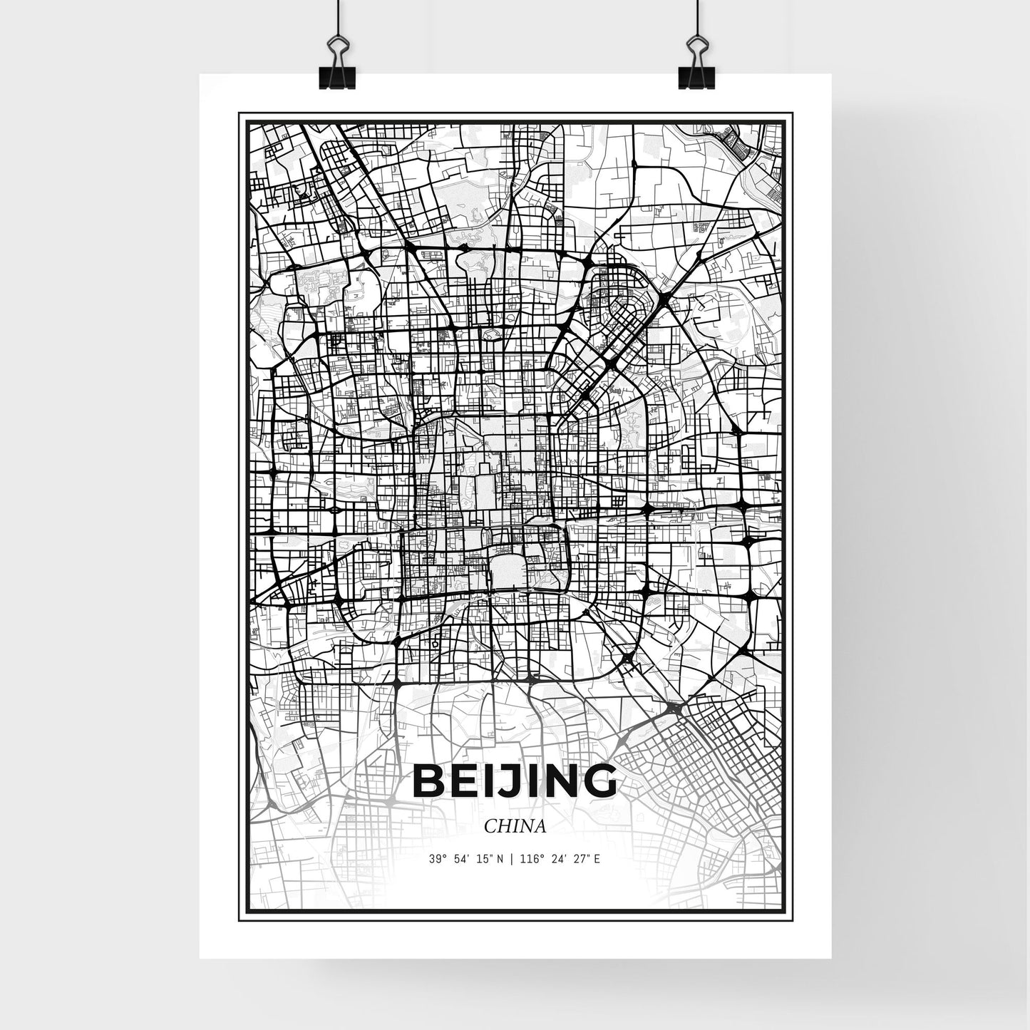 Beijing China - Premium City Map Poster