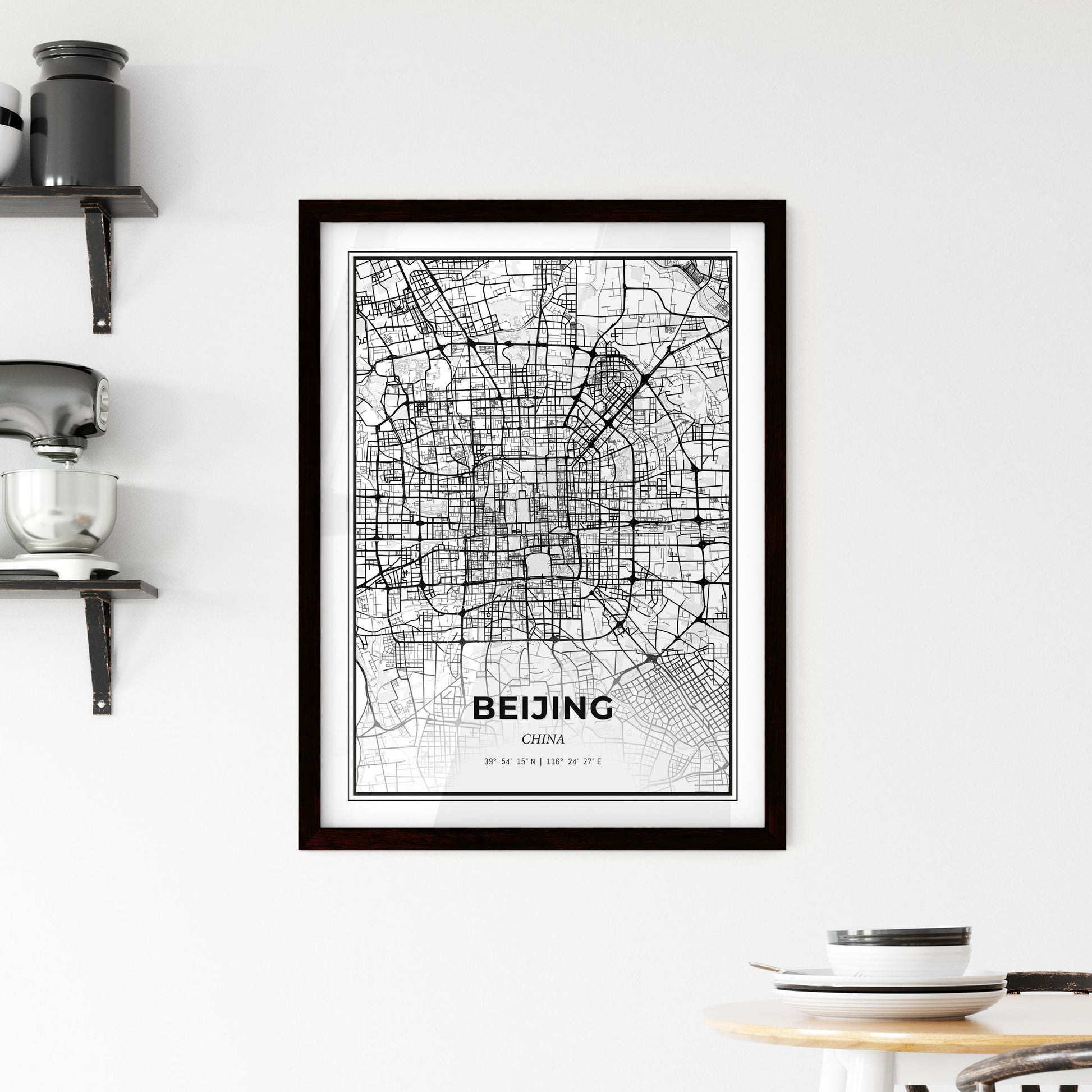 Beijing China - Minimal City Map