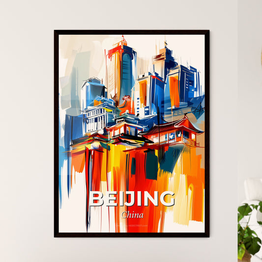 Vibrant Beijing, China - A Painting Of A City