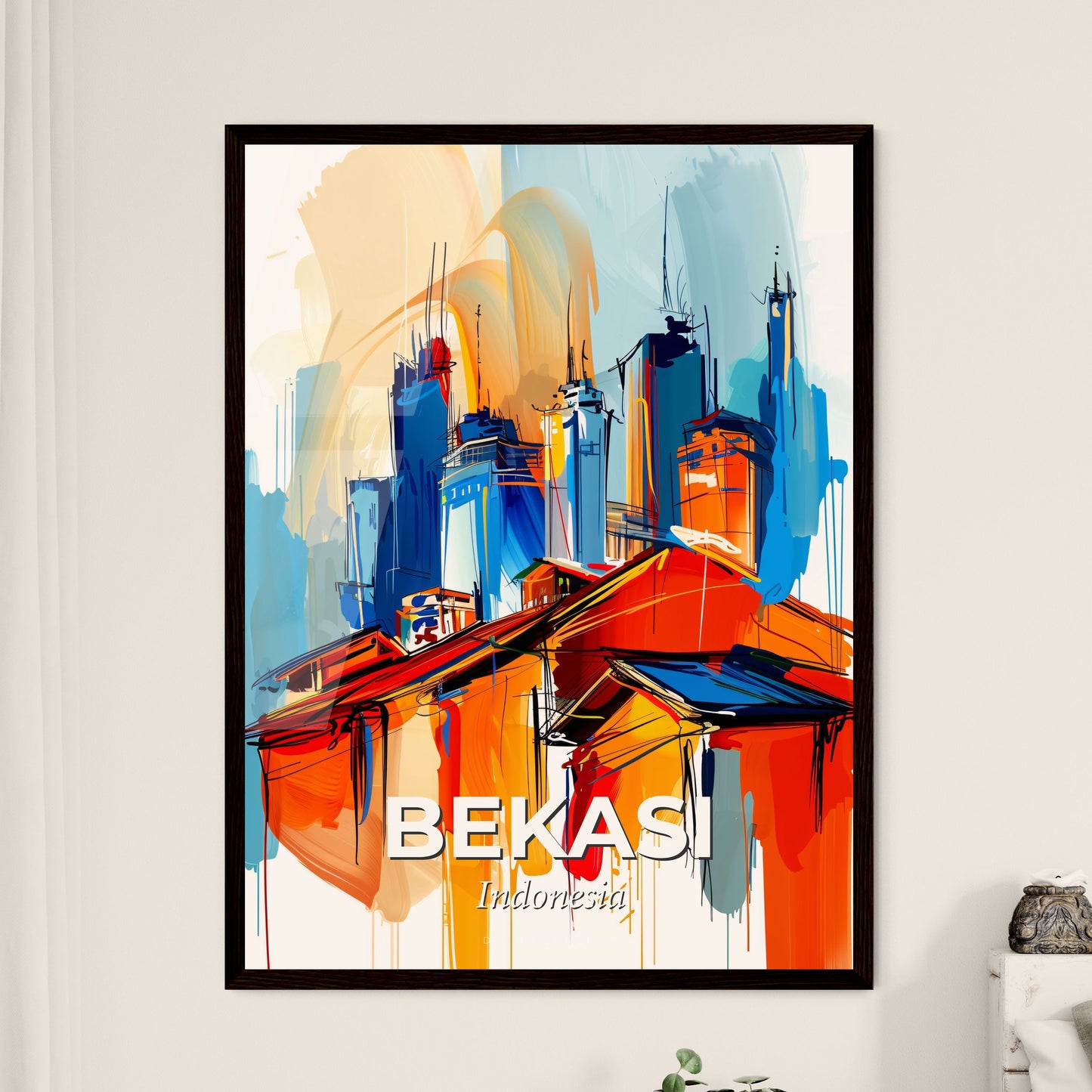 Vibrant Bekasi, Indonesia - A Painting Of A City