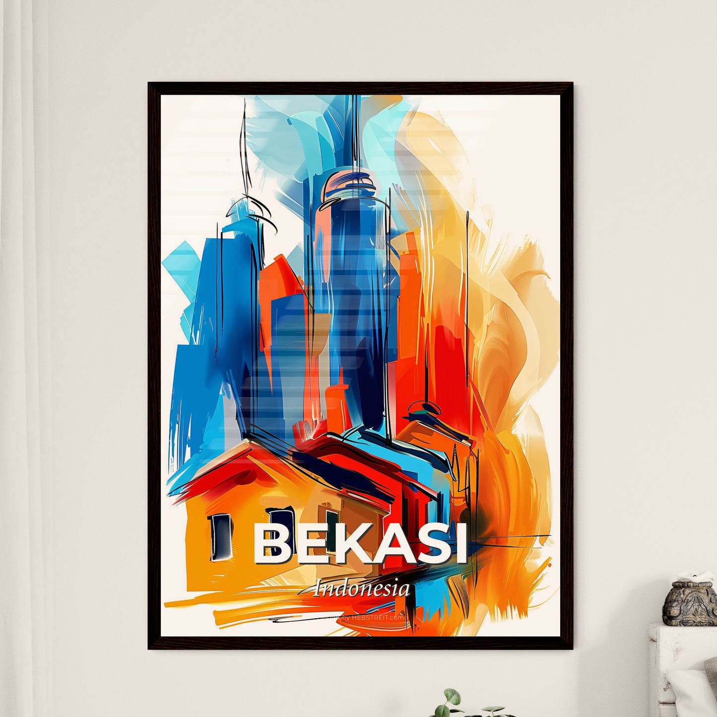 Vibrant Bekasi, Indonesia - A Painting Of A City