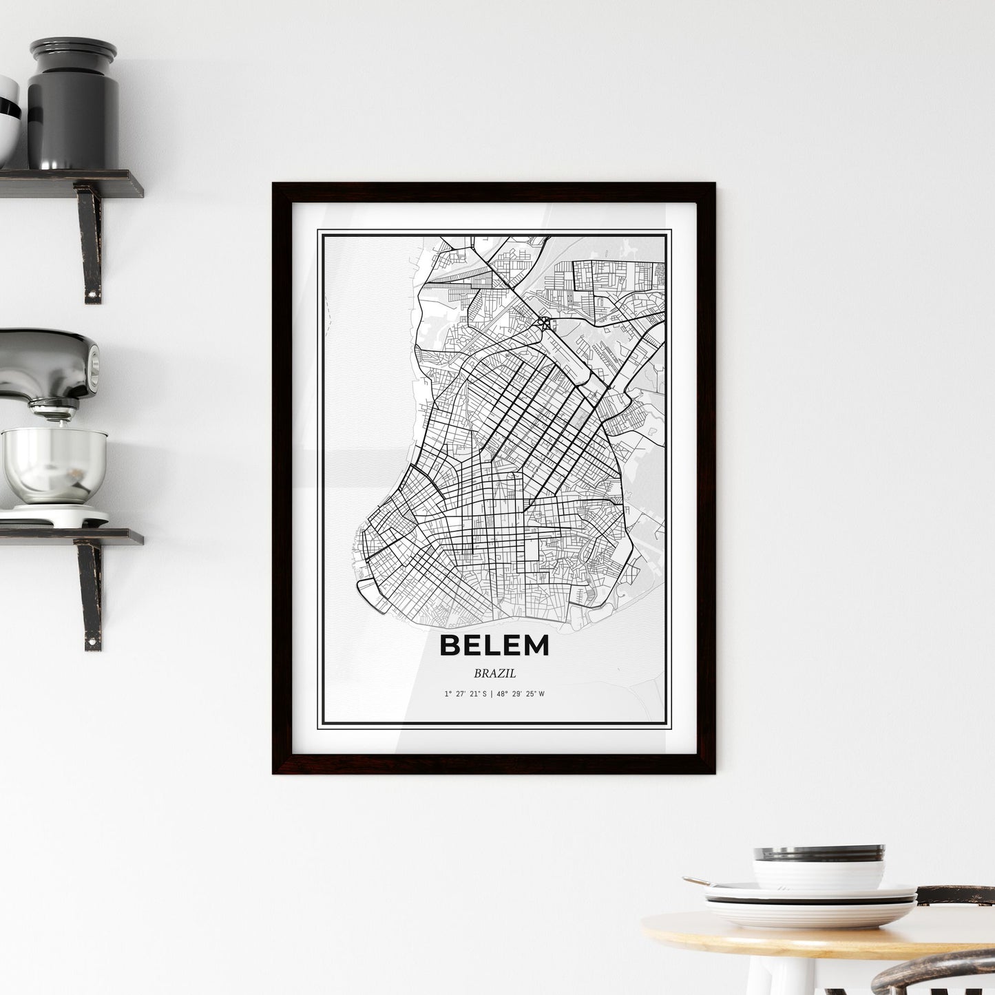 Belem Brazil - Minimal City Map