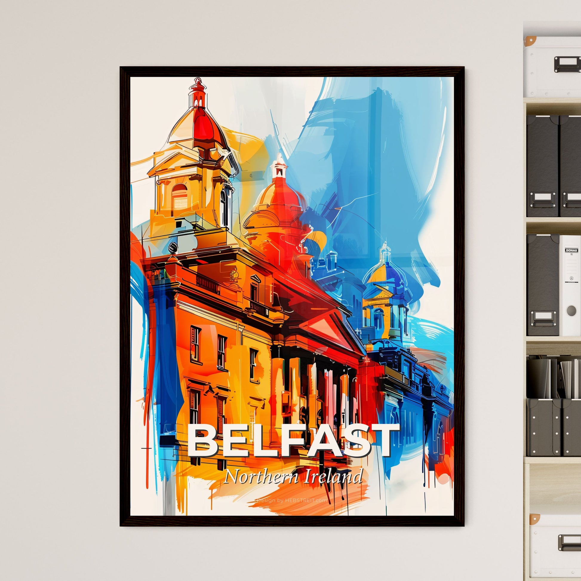 Vibrant Belfast, Northern Ireland - A Painting Of A Building